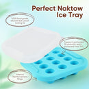 Silicone Milk Freezer Tray - Perfect Storage Container Silicone Baby Food Freezer Tray Mold With Lid for Bone Broth, Purees Baby Food and Purees Color Aqua Blue by TinyTreasures Baby Boutique