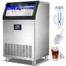 Commercial Ice Maker Machine 400LBS/24H with 125LBS Large Ice Storage Bin, 126Pcs Clear Ice Cubes in 11Mins, Stainless Steel Under Counter Industrial Ice Machine for Bar, Restaurant Business by CozyNest Decor