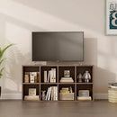 8-Cube Storage Shelf Bookcase - Wooden 4-Tier Floor Standing Open Bookshelf for Home and Office, Cuby Orgainzer, Walnut by CozyNest Decor