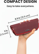 Cleer Scene Portable Bluetooth Speaker,IPX7 Waterproof,Powerful Sound and Deep Bass,Built-in Echo and Noise Canceling Microphone,12 Hours Battery,for Office,Home,Outdoors and Travel-Red by TinyTreasures Baby Boutique