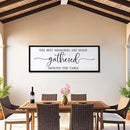 The Best Memories are Made Gathered Around The Table Sign Framed Wall Art, 32''×12'' Rustic Horizontal Plaque with Black Frame for Dinning Living Room, Farmhouse Long Home Family Wood Sign Wall Decor by CozyNest Decor
