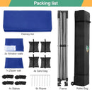 COBIZI 10x10 Ez Pop Up Canopy Tent with 4 sidewalls Heavy Duty Canopy UPF 50+, 100% Waterproof Outdoor Canopy Wedding Tents for Parties Instant Portable Gazebo with Roller Bag, Navy Blue by GreenHaven Gardens