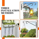 Plant Hangers Outdoor (2 Pack-15.5 Inch Black) Plant Hooks Heavy Duty Iron Plant Hanger Hook for Wall, Hanging Plant Bracket for Planters, Bird Feeders, Lanterns, Wind Chimes, Outdoor by GreenHaven Gardens