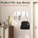 Folding Coat Hooks, Wall Mounted Coat Rack with 3 Retractable Hooks, Heavy Duty Towel Rack for Bathroom Wall Hook for Hanging Clothes Bathrobe, Stainless Steel Coat Hanger for Entryway(White) by CozyNest Decor