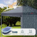 MASTERCANOPY Durable Pop-up Canopy Tent with 1 Sidewall (10'x10',Dark Gray) by GreenHaven Gardens