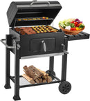 Charcoal Grill, BBQ Grill Charcoal Grill with Pull-Out Grease Tray for Outdoor Patio Backyard (Cast Iron Grate) by GreenHaven Gardens