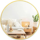 Fabuday Gold Circle Mirror for Bathroom - Small 18 Inch Round Mirror for Wall Decor with Golden Matte Frame, Living Room, Bedroom, Entryway Circular Mirrors by CozyNest Decor