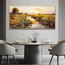PHAOHUAXM Large Canvas Wall Art For Living Room Wall Decor For Bedroom Watercolour Painting Office Decoration Countryside Sunrise Scenery Wall Picture Home Decor Ready To Hang 30x60 In Wood Framed by CozyNest Decor