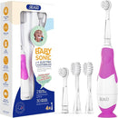 SEAGO Toddler Electric Toothbrushes for Baby Ages 0-3 Years, Baby Toothbrush with Smart Timer and Suction Base, 4 Replacement Brush Heads SG-513(Purple-C) by TinyTreasures Baby Boutique