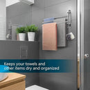 Bathroom Towel Rack JSVER 3 Arms Extended Towel Holder, Swivel Towel Bar, SUS304 Stainless Steel Space Saving Towel Racks for Bathroom, Kitchen by CozyNest Decor