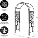 Evergreen Plow & Hearth Tree of Life Garden Arbor - 7 Feet Tall | Slim Metal Arch with Iron Trellis for Climbing Plants | Elegant Wedding Arbor | Outdoor Patio & Garden Decor by GreenHaven Gardens