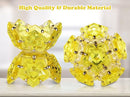 RoomyRoc Magnetic Fidget Sphere - Pentagons Magnets Balls - 12 Piece Set - Crystal Golden - Magnet Fidgets Toy - Creativity Beyond Imagination, Inspirational, Recreational, Desk Toys for Adults by TinyTreasures Baby Boutique