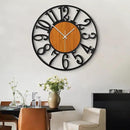 LEIKE 30" Oversized Large Wall Clocks,Silent,Non Ticking,Battery Operated Modern Round Big Wood Decorative Metal Wall Clock for Living Room, Bedroom,Kitchen,Farmhouse,Office Decor - Black,30 Inch by CozyNest Decor