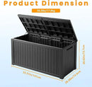 200 Gallon Outdoor Storage Box Waterproof Lockable Resin Deck Box Large, Patio Storage Bin for Pool Accessories Cushion Furniture, Garden Tools, UV-Resistant Outside Delivery Black by CozyNest Decor