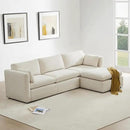 CHITA Oversized Modular Sectional Sofa, FSC Certified L Shaped Sectional Couches for Living Room, 112 inch Width,4 Seat Modular Sofa with Storage Ottoman, Linen by CozyNest Decor