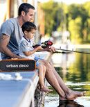 Urban Deco Kids Fishing Pole Set Portable Telescopic Kids Fishing Rod and Reel Combo Kit with Tackle Box for Beginners, Boys,Girls,Youth,Children by TinyTreasures Baby Boutique