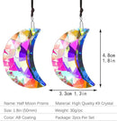 HDCRYSTALGIFTS 2pcs 50mm Crystal Prisms Sun Catchers,Half Moon Drop Hanging Suncatchers for Windows, Rainbow Maker Crystals Decoration by GreenHaven Gardens