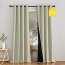 NICETOWN 100% Blackout Muted Beige Curtains 84 inches Long, Grommet Energy Saving Thermal Insulated Window Treatments Lightweight for Bedroom/Home Office, W52 x L84, 2 Panels by TinyTreasures Baby Boutique