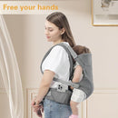 Baby Carrier Newborn to Toddlers - Ergonomic Adjustable Soft Breathable Comfort Infant Carrier for 7-35lbs, Enhanced Support, Easier to Wear (Grey) by TinyTreasures Baby Boutique