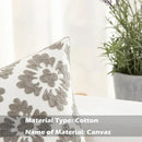 HWY 50 Grey Gray Decorative Throw Pillow Covers 18x18 Inch (1 Piece), Embroidered Cotton Farmhouse Cushion Cover Pillow Case for Sofa Couch Living Room Bed, Geometric Diamond Floral by CozyNest Decor