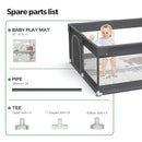 Fodoss Baby Playpen with Mat, Small Play Pen(47x47inch), for Babies and Toddlers, Pen Apartment, Yard Baby, Fence Area Playyard Activity Center (Dark Gray) by TinyTreasures Baby Boutique