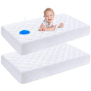 Yoofoss Waterproof Crib Mattress Protector 2 Pack, Quilted Crib Mattress Pad Cover Ultra Soft and Breathable, Machine Washable Toddler Mattress Protector for Standard Baby Crib Size 52''x28'' by TinyTreasures Baby Boutique