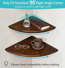 Corner Shelves, Floating Corner Shelf, Set of 2 7inch Solid Oak Wood Corner Wall Shelves, Round End with Wire Hole for Small Plant for Bedroom Kitchen, Living Room by CozyNest Decor