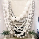 Silver Link Balloons, 60PCS Linking Balloons with Tail for Balloon Wall Arch and Chains, Quick Linkable Balloon for Wedding Birthday Baby Shower Engagement Graduation Party Decorations (6inch) by CozyNest Decor