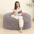 4FT Memory Foam Bean Bag Chair for Adults/Teens, Bean Bag Sofa with Fluffy Removable Cover, for Living Room Bedroom, Grey by CozyNest Decor