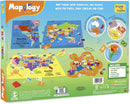 Imagimake Mapology USA & World Map Puzzle with Flags, Capitals, Stickers | Educational Toys for Ages 5-7 | Jigsaw Puzzles for Kids Ages 8-10 | Geography Toys for Ages 8-13 | 6 Year Old Boy/Girl Gifts by TinyTreasures Baby Boutique