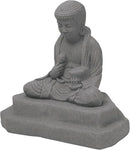 EMSCO Group Meditating Buddha Statue – Natural Granite Appearance – Made of Resin – Lightweight – 24” Height by GreenHaven Gardens