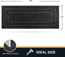 PURRUGS Dirt Trapping Door Mat 24" x 59", Non-Slip/Skid Machine Washable Entryway Rug, Dog Doormat, Super Absorbent Welcome Mat for Muddy Wet Shoes and Paws, Charcoal by CozyNest Decor