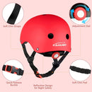 KAMUGO Kids Adjustable Helmet, with Sports Protective Gear Set Knee Elbow Wrist Pads for Toddler Age 2-8 Boys Girls, Bike Skateboard Hoverboard Scooter Rollerblading Helmet Set by TinyTreasures Baby Boutique