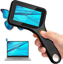 Microscope for Kids Adults - 3 Inch IPS Screen, Ahalfcit Digital Microscope, 500X Handheld Coin Magnifier, 3 Level LED Light, Compatible with Windows, Mac OS (D-Black) by TinyTreasures Baby Boutique