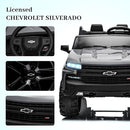 Hetoy 24V 2-Seater Truck Licensed Chevrolet Silverado Ride On Car Toy w/Parent Remote Control,4xSpring Suspension, 3 Speeds, Wireless Music, MP3 Player, Electric Vehicle Car for Kids,Grey by TinyTreasures Baby Boutique