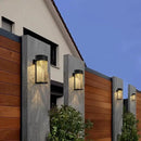 2PK Solar Outdoor Wall Lights with Crackle Glass Shade, Porch Fence Exterior Light Fixture Solar Powered Wall Scones by GreenHaven Gardens
