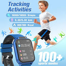 Smart Watch for Kids 1.85" with Fitness Tracker, Sleep Monitor, 22/100+ Sport Modes, DIY Dial, IP68 Waterproof, Step Counter, Heart Rate, Camera, with/Without APP, Gift for 3-12 Years Old Boys Girls by TinyTreasures Baby Boutique