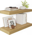 12 Inch Deep Floating Shelves 24 inch Long, 24 x 12 Wide Wall Shelves with Invisible Brackets, Heavy Duty Shelf for Bedroom Bathroom Living Room Kitchen Office Home Decor, Modern Shelf Set of 2, Oak by CozyNest Decor