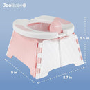 Jool Baby Portable Potty Training Chair with Travel Bag and 30 Liners, Foldable, Indoor/Outdoor Use, Camping (Pink) by TinyTreasures Baby Boutique
