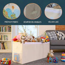 Extra Large Toy Storage Organizer with Lid - Sturdy, Collapsible Toy Chest Storage Box Design - Toys Bin with Dividers for Kids, Nursery, Bedroom, Playroom 37"x16"x14" by CozyNest Decor