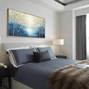 amatop Large Framed Abstract Canvas Wall Art Navy Blue Art Print Modern Nature Tree of Life Artwork Birch Contemporary Landscape Picture for Office Living Room Bedroom Hallway Home Decor 48x24 Inch by CozyNest Decor