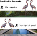 Kircust Garden Crane Statues Patina Heron Decoy, Standing Metal Crane Sculptures Bird Yard Art for Outdoor Decor, 47-48 Inch, Set of 2 by GreenHaven Gardens