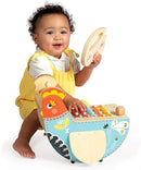 Manhattan Toy Musical Chicken Wooden Instrument for Toddlers with Xylophone, Drumsticks, Cymbal and Maraca,Blue by TinyTreasures Baby Boutique