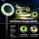 Outdoor Solar Lights, 6 Pack Led Solar Sunflower Lights, Stake/Wall 2-in-1 Waterproof Solar Garden Lights for Yard, Landscape, Fence, Patio, Driveway, Pathway, Backyard Decoration (Warm White) by GreenHaven Gardens