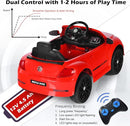 Costzon Ride on Car, 12V Licensed Volkswagen Beetle Battery Powered Vehicle w/Remote Control, Spring Suspension, Lights, USB, Horn, Music, 4 Wheeler for Boy Girl Gift, Electric Car for Kids (Red) by TinyTreasures Baby Boutique