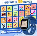 Waterproof Smart Watch for Kids Boys Ages 5-12 with 39 Games, HD Camera, Video, Music, Habit Tracking, Alarm, Pedometer, Kids Smart Watch Chrismars Birthday Gift for Boys Age 5 6 7 8(Blue) by TinyTreasures Baby Boutique