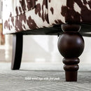 DUOMAY Tufted Accent Chair, Modern Upholstered Wingback Side Arm Chair for Living Room Bedroom with Wood Legs, Comfy Reading Guest Chair for Office, Milk Cow/Brown by CozyNest Decor