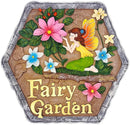 Elegant Resin Stepping Stone, Outdoor Garden Pathway Decoration (Fairy Kisses and Flowers Garden Stepping Stone, 9.5" Outdoor Decoration Statue) by GreenHaven Gardens