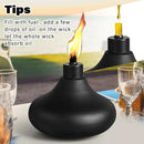 2 Pack Metal Table Top Torches, 24.5oz Citronella Torches for Outside, Refillable Flame Light Torch, Decorative Tabletop Lantern for Yard, Patio, Deck, Garden, Party, Landscape by GreenHaven Gardens