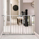 Regalo Easy Step 49-Inch Extra Wide Baby Gate, Includes 4-Inch and 12-Inch Extension Kit, 4 Pack of Pressure Mount Kit and 4 Pack of Wall Mount Kit, Platinum by TinyTreasures Baby Boutique
